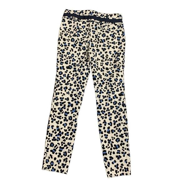 Zara 2620/185/070 new womens black white blue mid rise leopard print pants Xs - Picture 2 of 6